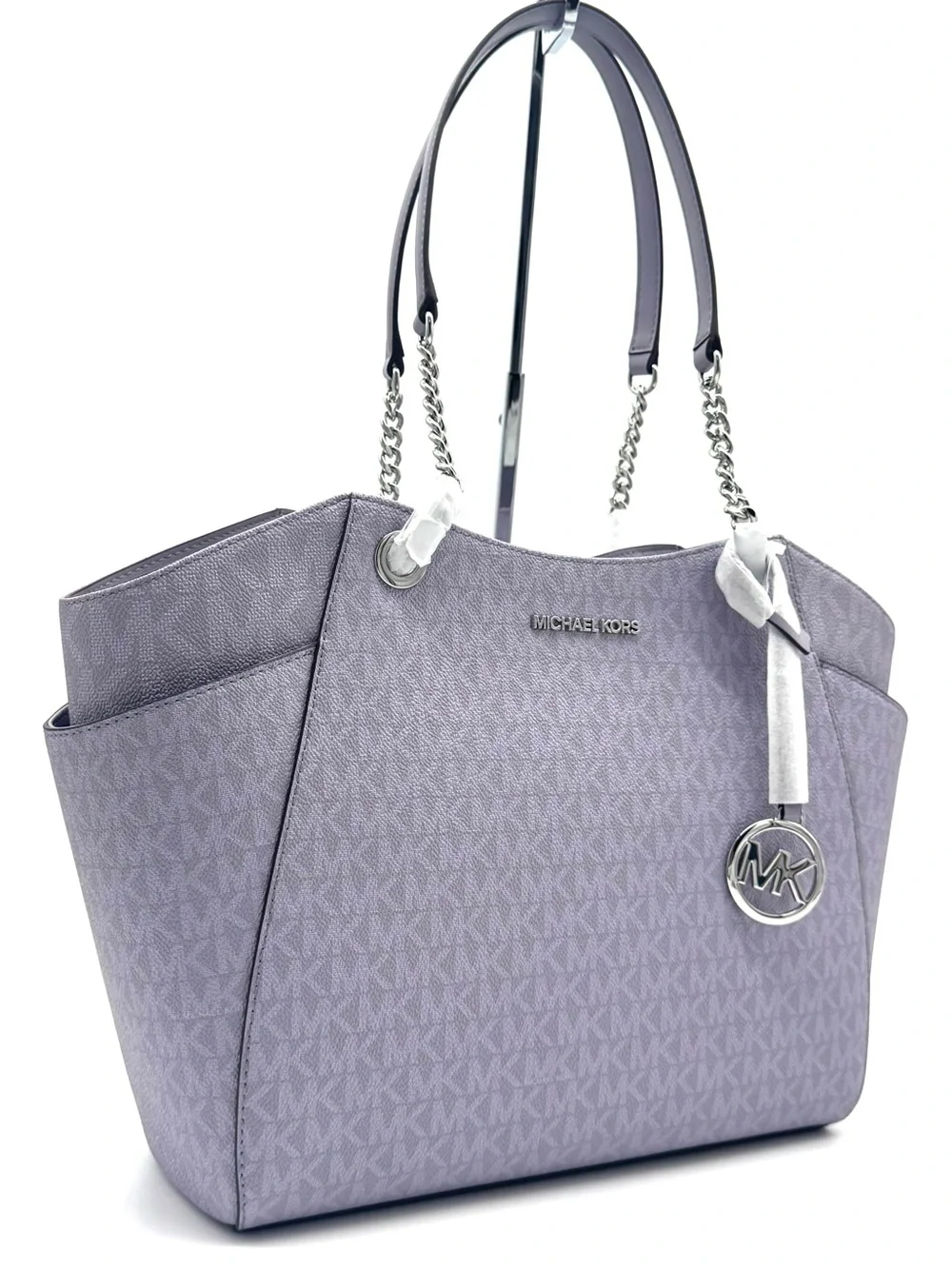 Michael Kors Jet Set Large Signature Logo Shoulder Bag - Lilac